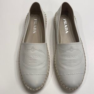 New, never worn Prada Espadrille Shoes, Size 38 (Size 8 US)